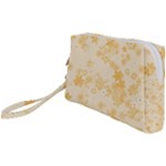 Yellow Flowers Floral Print Wristlet Pouch Bag (Small)