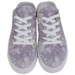 Pale Mauve White Flowers Half Slippers