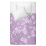Lavender and White Flowers Duvet Cover Double Side (Single Size)