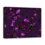 Purple Flowers Canvas 14  x 11  (Stretched)