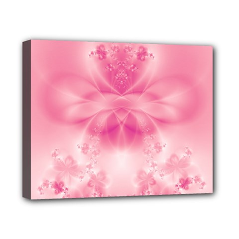 Pink Floral Pattern Canvas 10  x 8  (Stretched) from ArtsNow.com