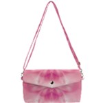 Pink Floral Pattern Removable Strap Clutch Bag