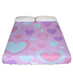 Unicorn Hearts Fitted Sheet (Queen Size)