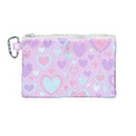 Unicorn Hearts Canvas Cosmetic Bag (Medium)