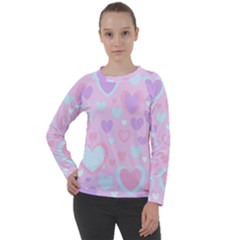 Unicorn Hearts Women s Long Sleeve Raglan Tee from ArtsNow.com