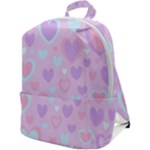 Unicorn Hearts Zip Up Backpack