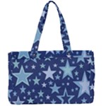 Stars Blue Canvas Work Bag