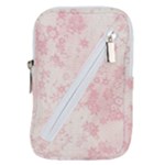 Baby Pink Floral Print Belt Pouch Bag (Small)