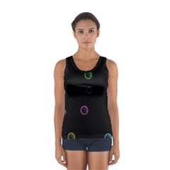 Bubble in blavk background Sport Tank Top  from ArtsNow.com