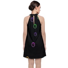 Velvet Halter Neckline Dress  