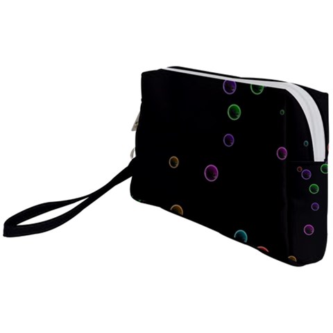 Bubble in blavk background Wristlet Pouch Bag (Small) from ArtsNow.com