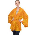 Honey wave  Long Sleeve Velvet Kimono 