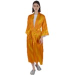 Honey wave  Maxi Satin Kimono