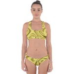 Golden wave  Cross Back Hipster Bikini Set