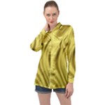 Golden wave  Long Sleeve Satin Shirt