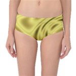 Golden wave  Mid-Waist Bikini Bottoms
