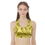 Golden wave  Sports Bra with Border