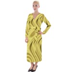 Golden wave  Velvet Maxi Wrap Dress