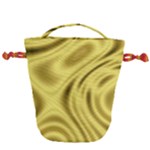 Golden wave  Drawstring Bucket Bag