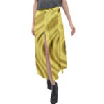 Golden wave  Velour Split Maxi Skirt