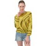 Golden wave  Banded Bottom Chiffon Top