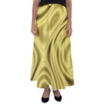 Golden Wave Flared Maxi Skirt