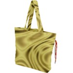Golden Wave Drawstring Tote Bag