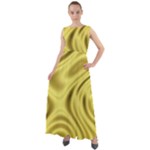 Golden Wave Chiffon Mesh Boho Maxi Dress