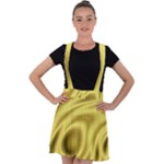 Golden Wave 2 Velvet Suspender Skater Skirt