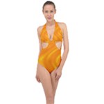 Honey Wave 1 Halter Front Plunge Swimsuit