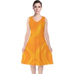 Honey Wave 2 V-Neck Midi Sleeveless Dress 