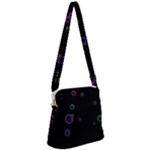 Bubble In Dark Zipper Messenger Bag