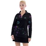 Bubble In Dark Women s Long Sleeve Casual Dress