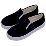 Bubble In Dark Kids  Canvas Slip Ons