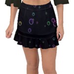 Bubble In Dark Fishtail Mini Chiffon Skirt