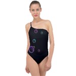 Bubble In Dark Classic One Shoulder Swimsuit