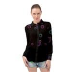 Bubble In Dark Long Sleeve Chiffon Shirt