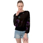 Bubble In Dark Banded Bottom Chiffon Top