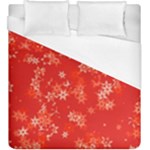 Red and White Flowers Duvet Cover (King Size)