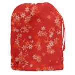 Red and White Flowers Drawstring Pouch (3XL)