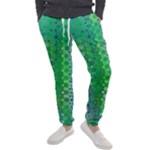 Boho Green Floral Print Men s Jogger Sweatpants