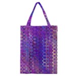 Boho Purple Floral Print Classic Tote Bag