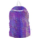 Boho Purple Floral Print Foldable Lightweight Backpack