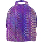 Boho Purple Floral Print Mini Full Print Backpack