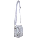 Wedding White Floral Print Shoulder Strap Belt Bag