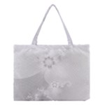 Wedding White Floral Print Medium Tote Bag