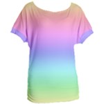 Pastel Rainbow Ombre Gradient Women s Oversized Tee
