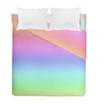 Pastel Rainbow Ombre Gradient Duvet Cover Double Side (Full/ Double Size)