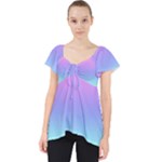 Pastel Rainbow Ombre Gradient Lace Front Dolly Top