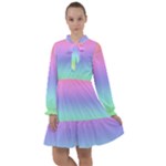 Pastel Rainbow Ombre Gradient All Frills Chiffon Dress